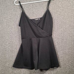 NWT Nasty Girl Black Strappy Wrap Shorts Romper Size 6